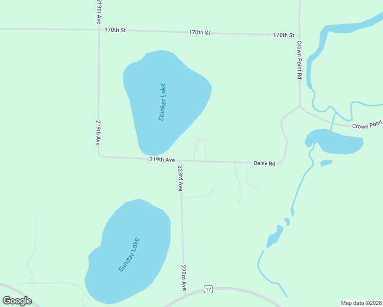 map of restaurants, bars, coffee shops, grocery stores, and more near 22316 Daisy Road in Nevis