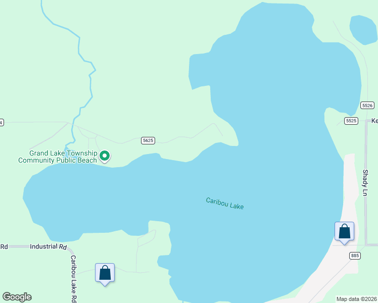 map of restaurants, bars, coffee shops, grocery stores, and more near 5996 Birch Point Road in Saginaw