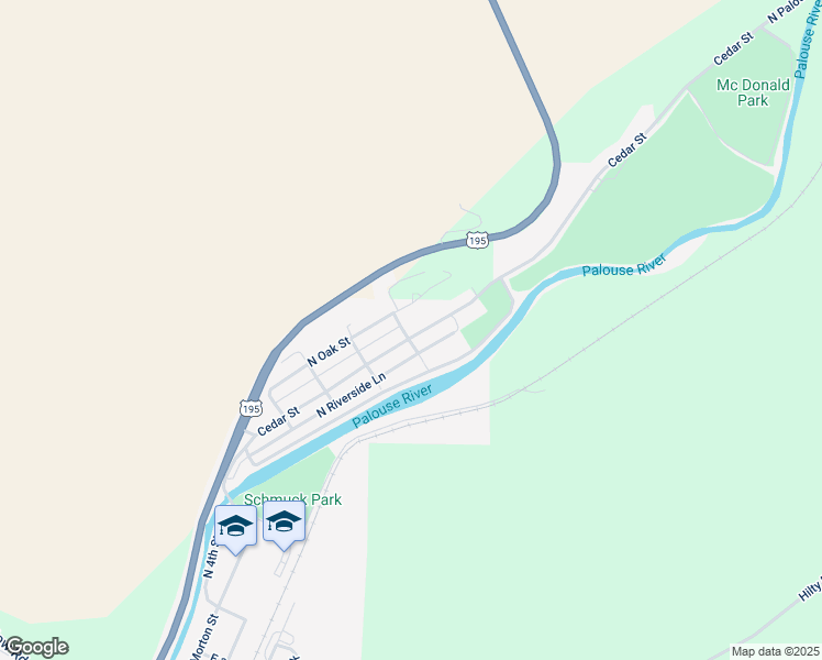 map of restaurants, bars, coffee shops, grocery stores, and more near 1901 Cedar Street in Colfax