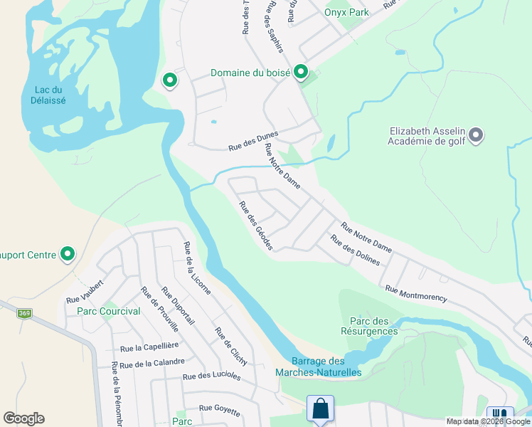 map of restaurants, bars, coffee shops, grocery stores, and more near 107 Rue des Marmites in Boischatel