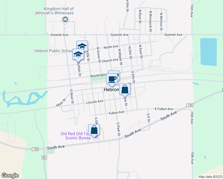 map of restaurants, bars, coffee shops, grocery stores, and more near in Hebron