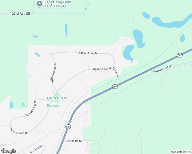 map of restaurants, bars, coffee shops, grocery stores, and more near 821B Tipsoo Loop North in Rainier