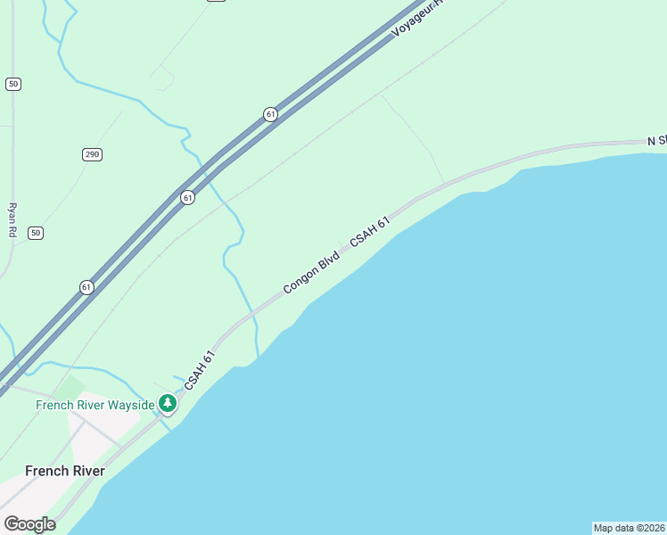 map of restaurants, bars, coffee shops, grocery stores, and more near 5410 North Shore Drive in Duluth