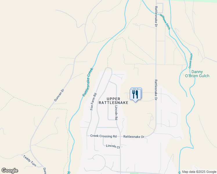 map of restaurants, bars, coffee shops, grocery stores, and more near 4302 Timberlane in Missoula