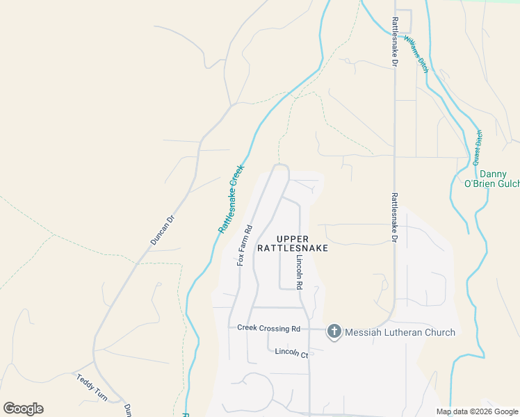 map of restaurants, bars, coffee shops, grocery stores, and more near 4300 Fox Farm Road in Missoula