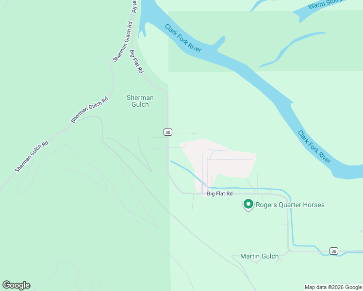 map of restaurants, bars, coffee shops, grocery stores, and more near 3670 Big Flat Road in Missoula