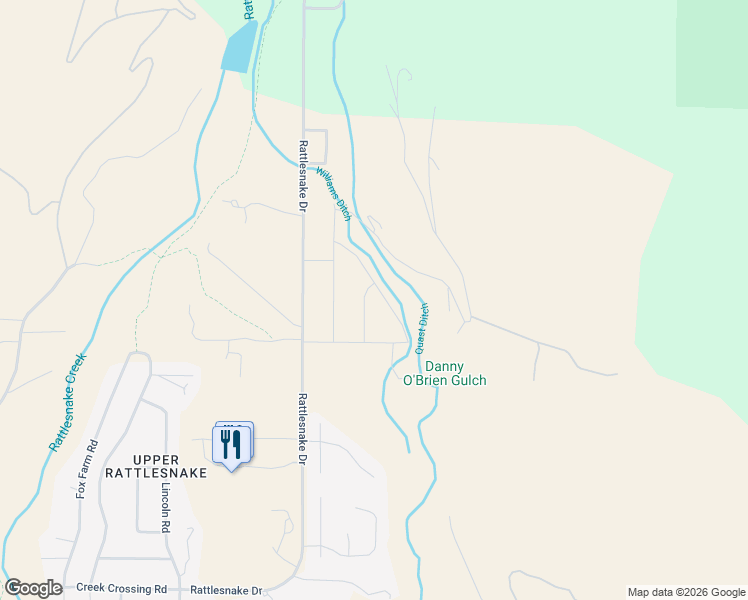 map of restaurants, bars, coffee shops, grocery stores, and more near 4627 Juniper Drive in Missoula