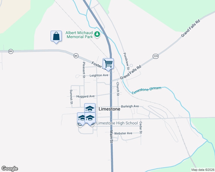 map of restaurants, bars, coffee shops, grocery stores, and more near 22 Main Street in Limestone
