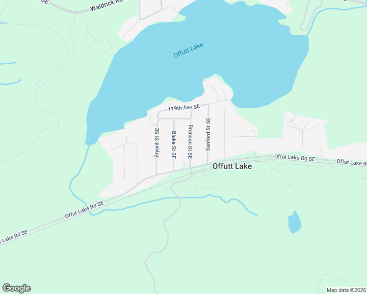 map of restaurants, bars, coffee shops, grocery stores, and more near 12146 Blake Street Southeast in Tenino