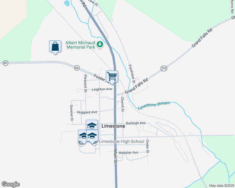map of restaurants, bars, coffee shops, grocery stores, and more near 22 Main Street in Limestone