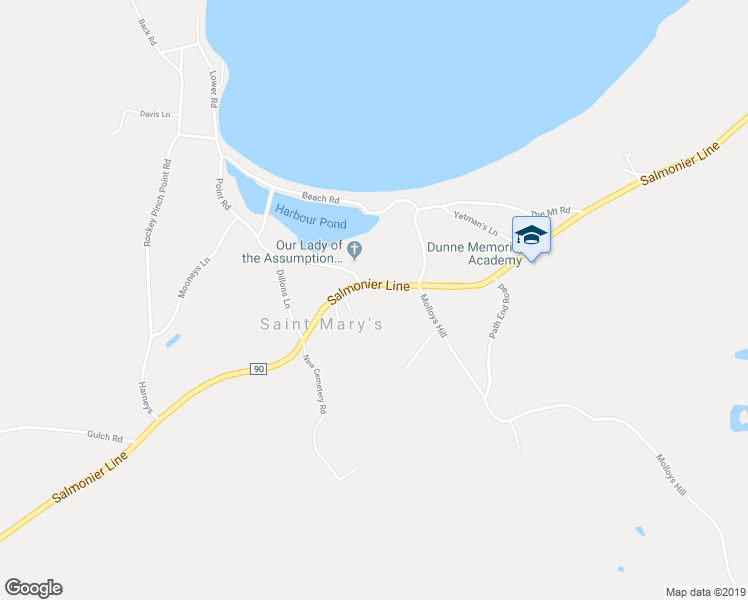 map of restaurants, bars, coffee shops, grocery stores, and more near Newfoundland and Labrador 90 in Saint Mary's