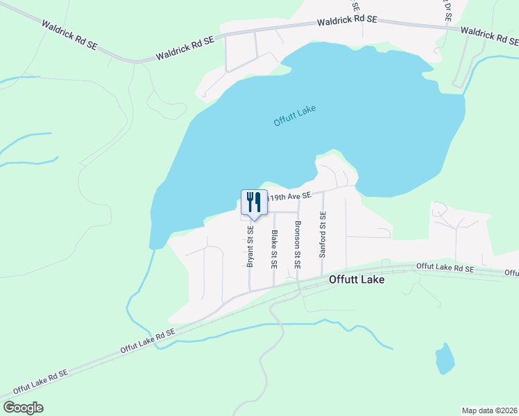 map of restaurants, bars, coffee shops, grocery stores, and more near 4038 119th Avenue Southeast in Tenino