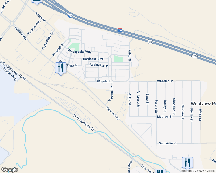 map of restaurants, bars, coffee shops, grocery stores, and more near in Missoula County