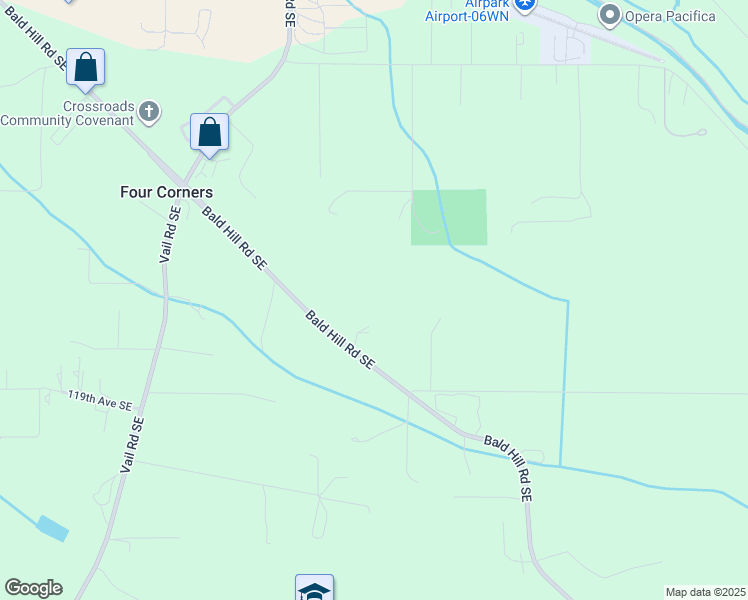 map of restaurants, bars, coffee shops, grocery stores, and more near 11810 Bald Hill Rd SE in Yelm