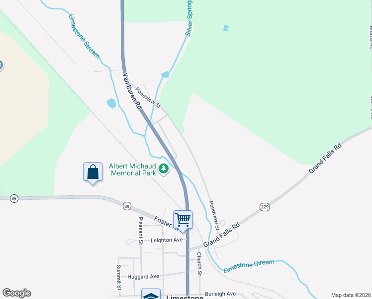 map of restaurants, bars, coffee shops, grocery stores, and more near 84 Pondview Street in Limestone