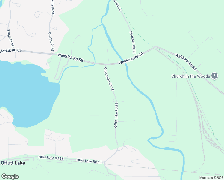 map of restaurants, bars, coffee shops, grocery stores, and more near 5837-5915 Offut Lake Road Southeast in Tenino