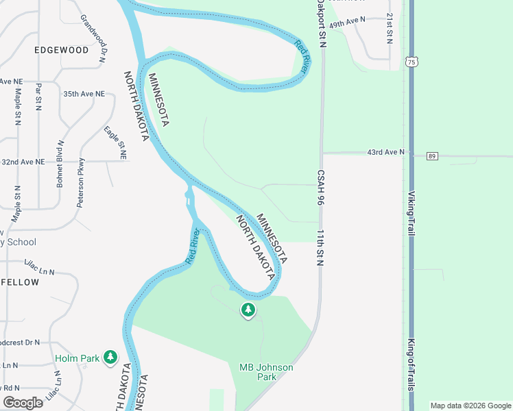 map of restaurants, bars, coffee shops, grocery stores, and more near 1501 40th Avenue North in Moorhead