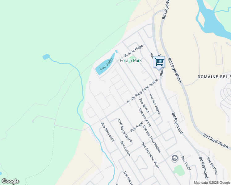 map of restaurants, bars, coffee shops, grocery stores, and more near 139 Rue des Arbustes in Québec