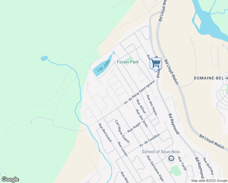 map of restaurants, bars, coffee shops, grocery stores, and more near 137 Rue des Arbustes in Québec