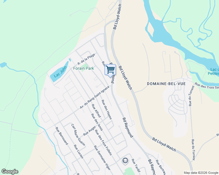 map of restaurants, bars, coffee shops, grocery stores, and more near 1 Avenue du Rang-Saint-Ignace in Québec