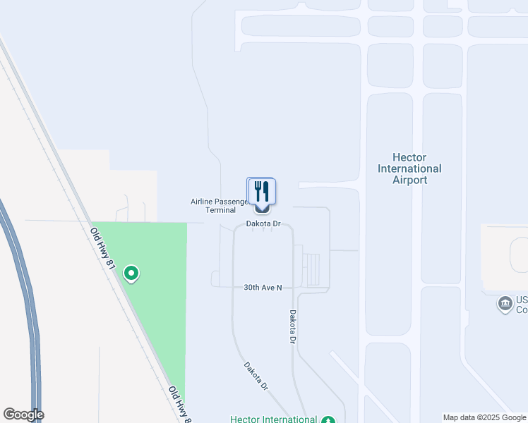 map of restaurants, bars, coffee shops, grocery stores, and more near 2801 32nd Avenue North in Fargo