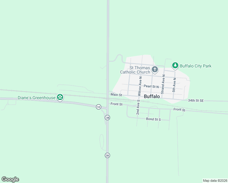 map of restaurants, bars, coffee shops, grocery stores, and more near 101 Main Street in Buffalo