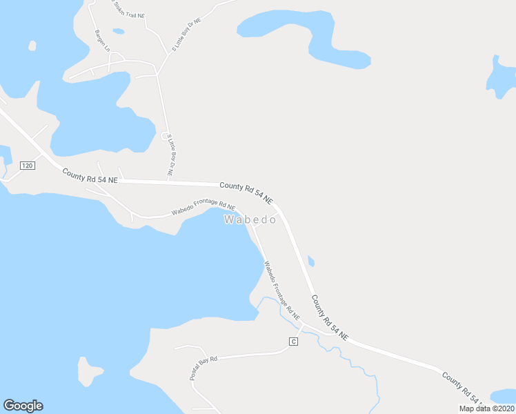 map of restaurants, bars, coffee shops, grocery stores, and more near 1650 Wabedo Frontage Road Northeast in Longville