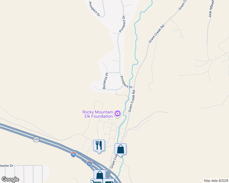 map of restaurants, bars, coffee shops, grocery stores, and more near 2604 Old Quarry Rd in Missoula