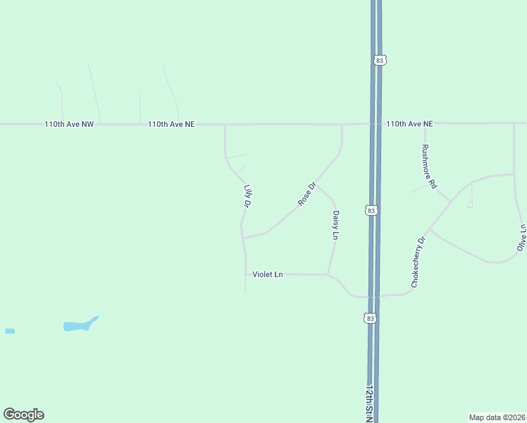 map of restaurants, bars, coffee shops, grocery stores, and more near 10714 Lilly Drive in Bismarck