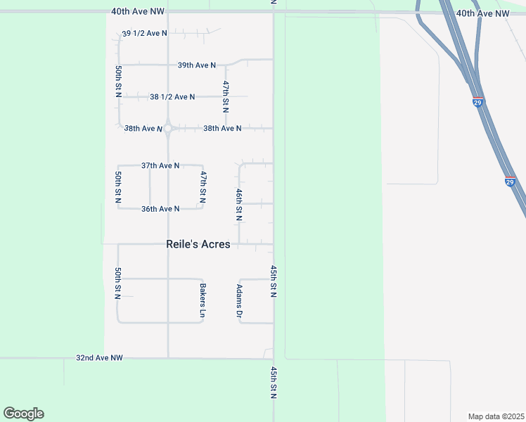 map of restaurants, bars, coffee shops, grocery stores, and more near 4505 36th Avenue North in Reile's Acres