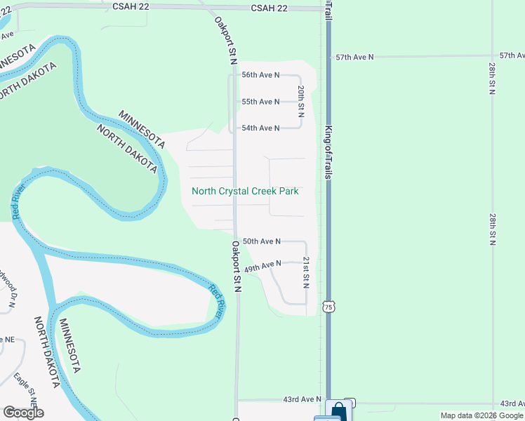 map of restaurants, bars, coffee shops, grocery stores, and more near 5089 18th Street North in Moorhead