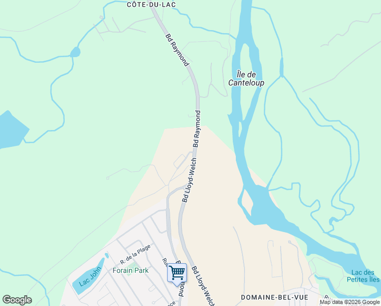 map of restaurants, bars, coffee shops, grocery stores, and more near Place Bellavance in Québec