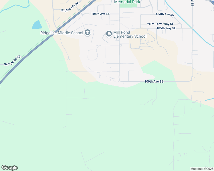 map of restaurants, bars, coffee shops, grocery stores, and more near 10901 Mill Road Southeast in Yelm