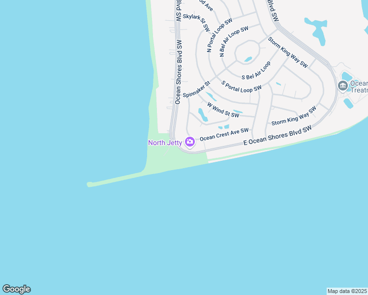 map of restaurants, bars, coffee shops, grocery stores, and more near 1429 Ocean Crest Avenue Southwest in Ocean Shores