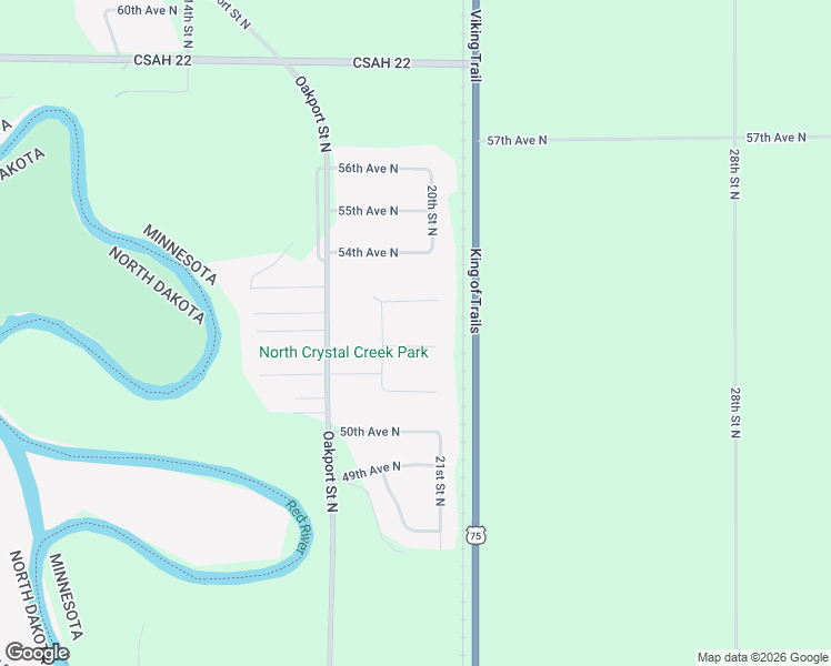 map of restaurants, bars, coffee shops, grocery stores, and more near 1826 52nd Avenue North in Moorhead