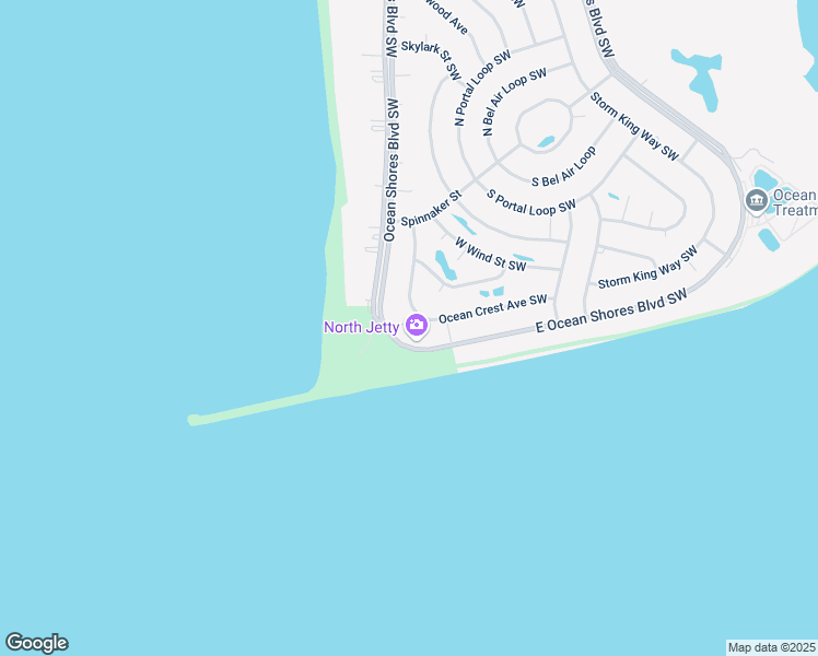 map of restaurants, bars, coffee shops, grocery stores, and more near 1429 Ocean Crest Avenue Southwest in Ocean Shores