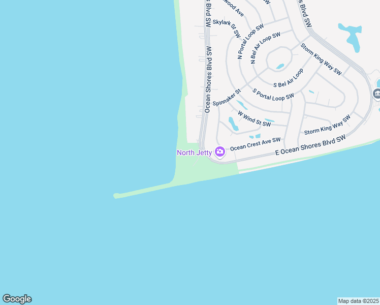 map of restaurants, bars, coffee shops, grocery stores, and more near 1475 Ocean Shores Boulevard Southwest in Ocean Shores
