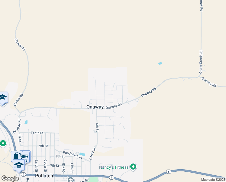 map of restaurants, bars, coffee shops, grocery stores, and more near 700 2nd Street in Onaway
