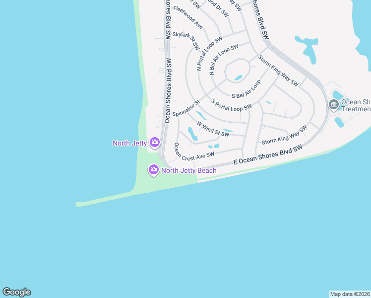 map of restaurants, bars, coffee shops, grocery stores, and more near 468 Seaview Street Southwest in Ocean Shores