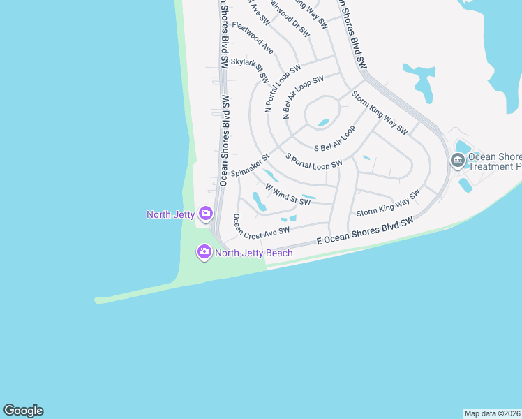 map of restaurants, bars, coffee shops, grocery stores, and more near 468 Seaview Street Southwest in Ocean Shores