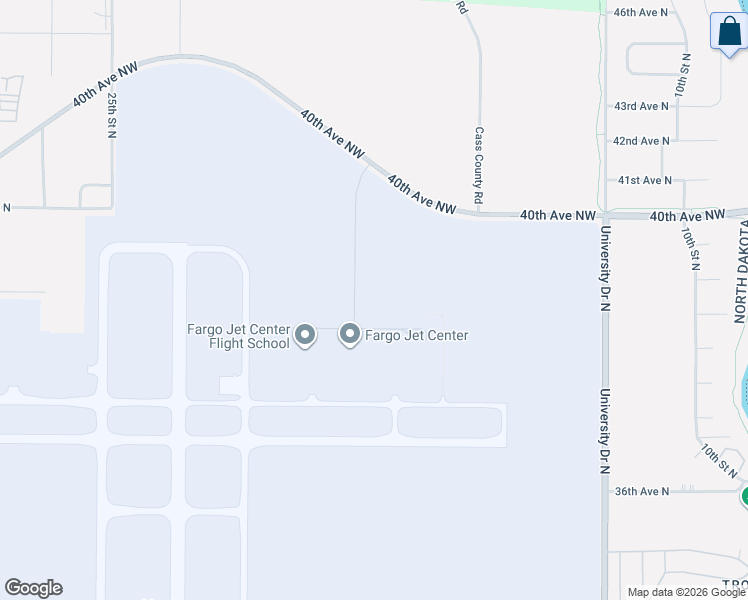 map of restaurants, bars, coffee shops, grocery stores, and more near 3813-3837 20th Street North in Fargo