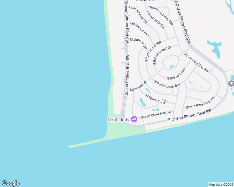 map of restaurants, bars, coffee shops, grocery stores, and more near 1407 Ocean Shores Boulevard Southwest in Ocean Shores
