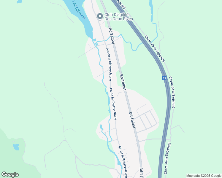 map of restaurants, bars, coffee shops, grocery stores, and more near 2238 Avenue de la Rivière-Jaune in Québec
