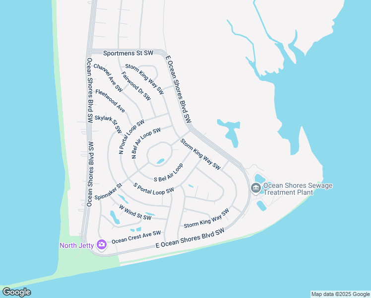map of restaurants, bars, coffee shops, grocery stores, and more near 1343 Storm King Ave SW in Ocean Shores