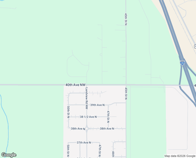 map of restaurants, bars, coffee shops, grocery stores, and more near 4014 47th Street North in Fargo