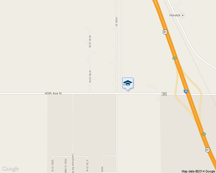 map of restaurants, bars, coffee shops, grocery stores, and more near 4006 45th Street North in Fargo