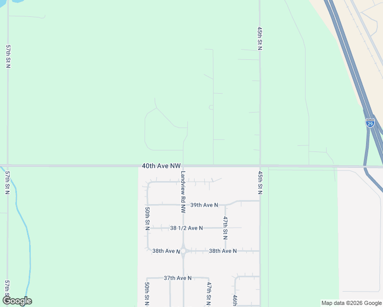 map of restaurants, bars, coffee shops, grocery stores, and more near 4014 47th Street North in Fargo