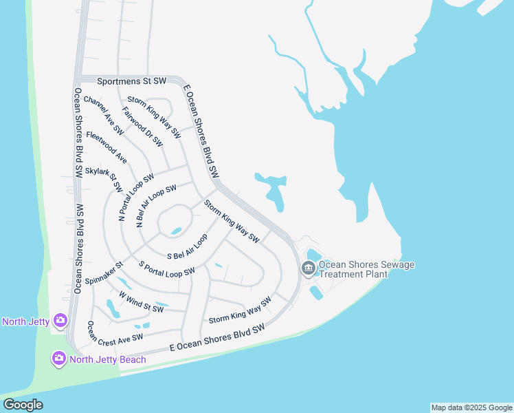 map of restaurants, bars, coffee shops, grocery stores, and more near 1370 E Ocean Shores Boulevard Southwest in Ocean Shores