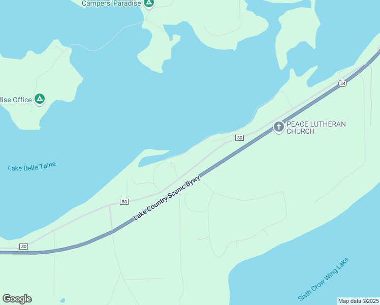 map of restaurants, bars, coffee shops, grocery stores, and more near 23760 County 80 in Nevis