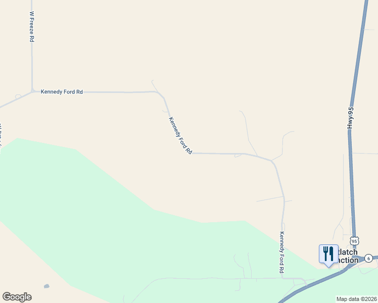 map of restaurants, bars, coffee shops, grocery stores, and more near Kennedy Ford Road in Potlatch